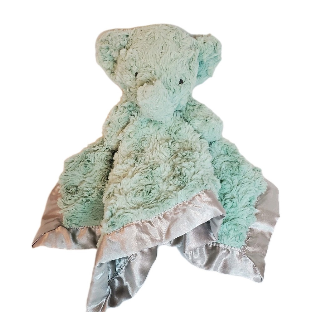 Cloud Island Teal Green Elephant‎ Lovey Plush Baby Security Blanket Target Minky